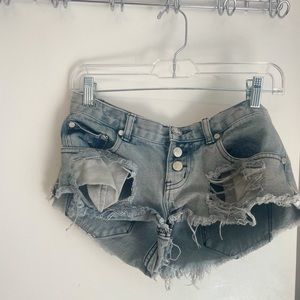 One Teaspoon Trash Whore denim shorts